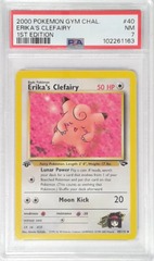 V1848: 2000: Erika's Clefairy: 40/132: 1ST Edition: Gym Challenge: PSA: 7: NM: 102261163
